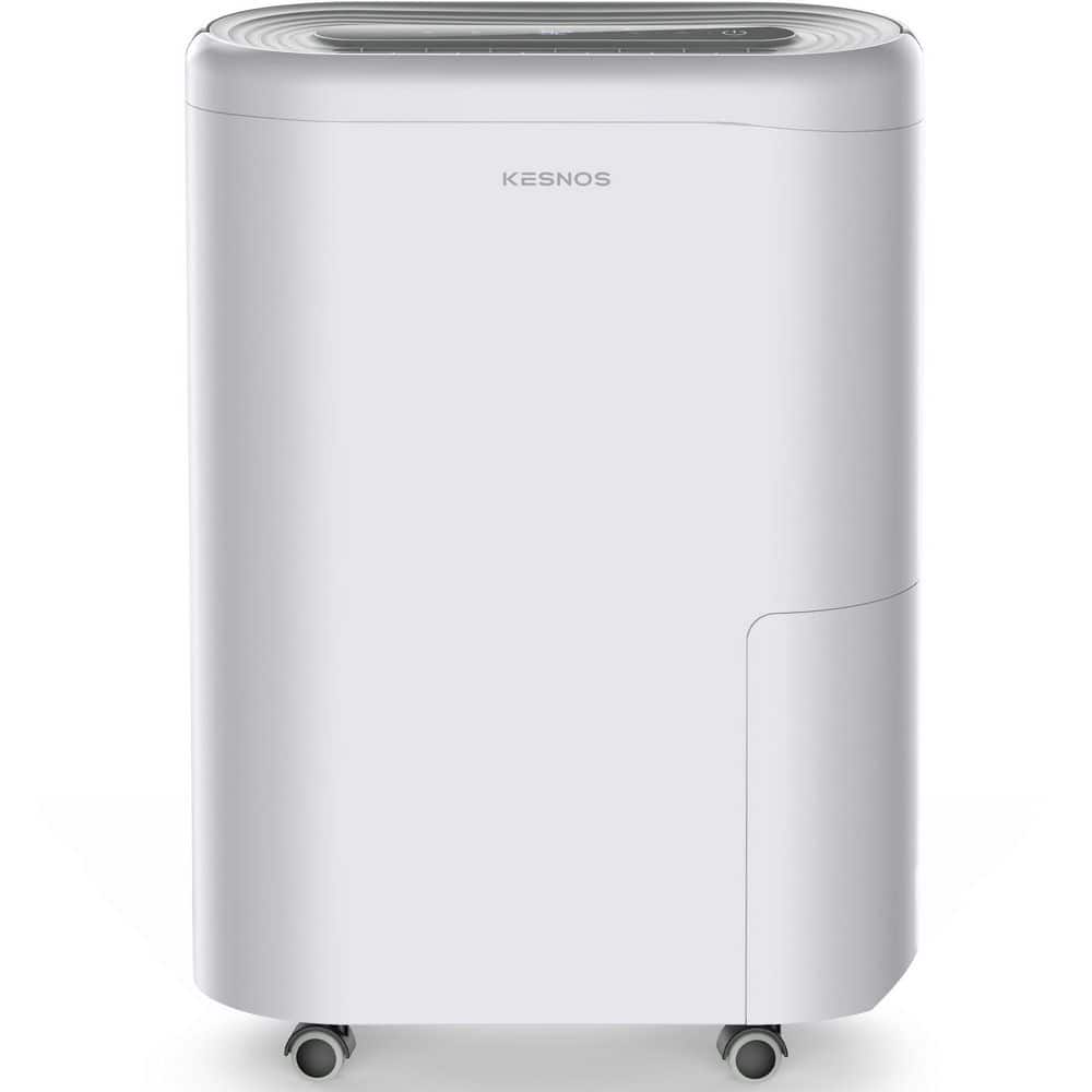 Kesnos 60-Pint . Portable Home Dehumidifier For 4,500 Sq. Ft. with Drain Hose and Water Tank Timer with Wheels, Whites -  HDCX-PD220B