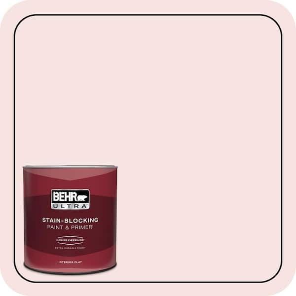 BEHR ULTRA 1 qt. #RD-W02 Candy Floss Extra Durable Flat Interior Paint & Primer