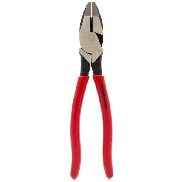Southwire 9 in. High-Leverage Side Cutting Pliers with Dipped Handles