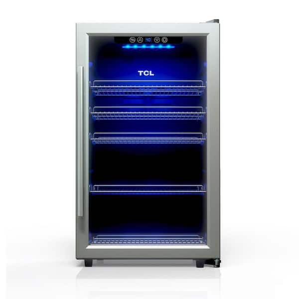 TCL 19.49 in. Single Zone 132 Cans Stainless Beverage Cooler