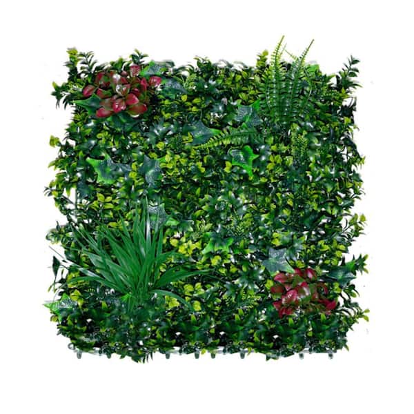 Jushua (20-Pieces) 20 in. x 20 in. Boxwood Panels Artificial Grass