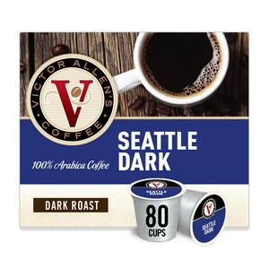Seattle Dark Coffee Dark Roast Single Serve Coffee Pods for Keurig K-Cup Brewers (80 Count)