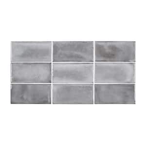 Gris Rustico 3 in. x 6 in. Glossy Textured Ceramic Wall Tile (5.38 sq. ft./Case)