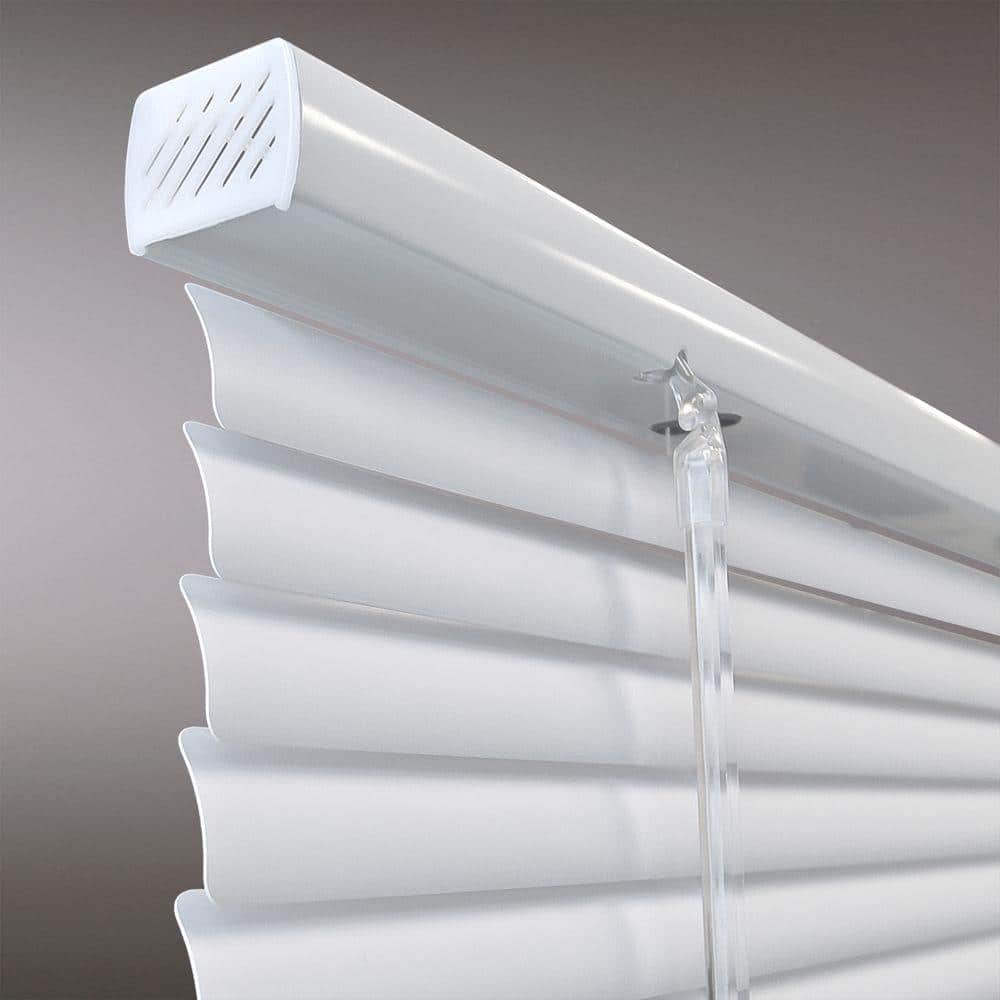 White Cordless Room Darkening Vinyl Mini Blinds with 1 in. Slats-31 in. W x 48 in. L (Actual Size 30.5 in. W x 48 in. L)