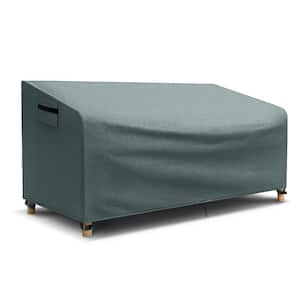 60 in. L x 35 in. W x 26 in. D/33 in. H Gray Waterproof Thickened Outdoor 3-Seater Patio Bench Cover