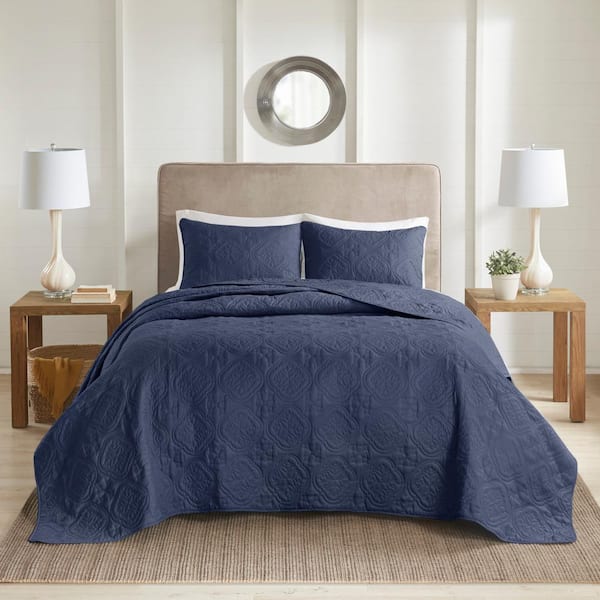 510 Design Hayley 3-Piece Navy Polyester Full/Queen Reversible Quilt Set