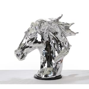Glass Horse Head Decorative Sculpture