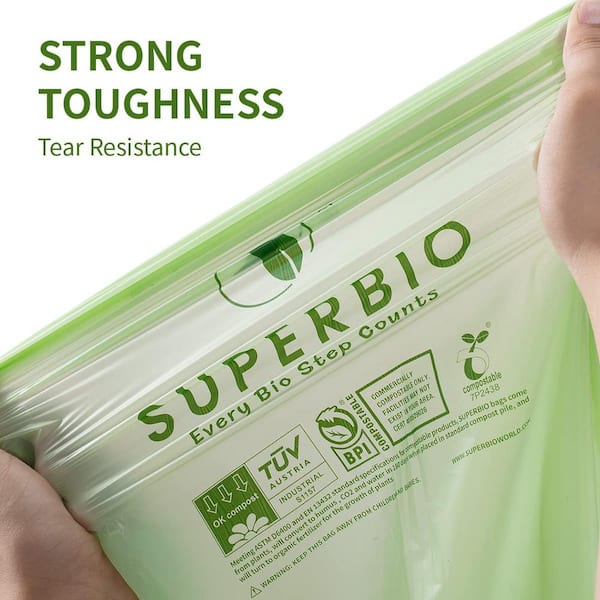 1.2 Gallon Small Trash Bags Biodegradable, 5 Liter Mini Compostable Strong