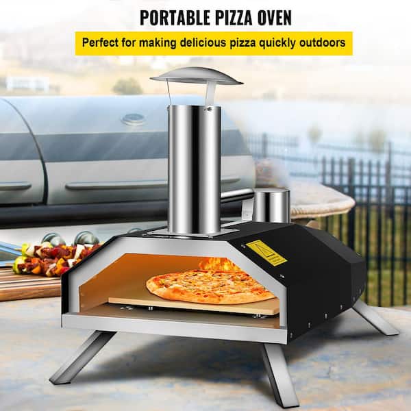 Doorzichtig Pamflet tempo VEVOR Wood Burning Pizza Oven 12 in. Stainless Steel Portable Outdoor Pizza  Oven with Complete Accessories for Outdoor Cooking BXSPSLXXJLKSJXQ21V0 -  The Home Depot