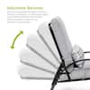 Demonstration of the 5-position adjustable backrest on the gray chair.