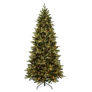 Pre-Lit 7.5 ft. Slim Westford Spruce Artificial Christmas Tree with 500 Lights, Green