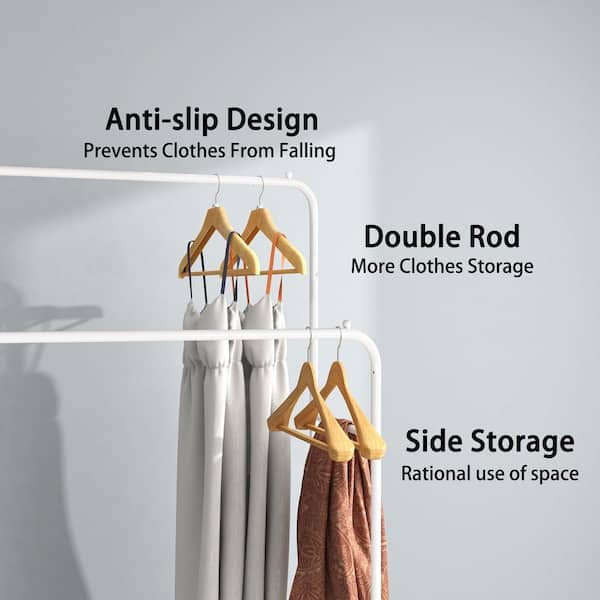 Amazon.com: WEASHUME Clothes Rack 43.3 Inches Garment Rack,Coat stand with  Bottom Shelf Portable Metal Clothing Rack for Hanging Clothes Coat Rack  Black : Home & Kitchen