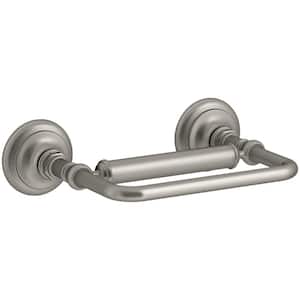 Artifacts Pivoting Double Post Toilet Paper Holder in Vibrant Brushed Nickel