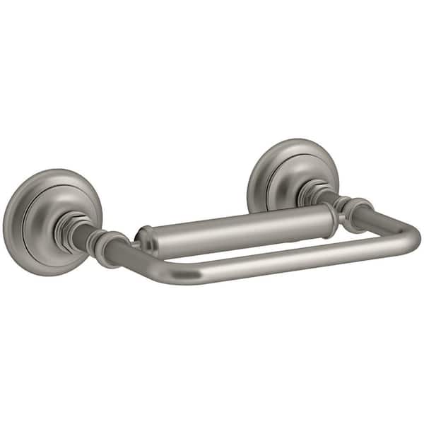 Vale Double Post Pivoting Toilet Paper Holder Brushed Nickel 1