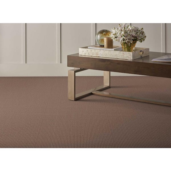 Upland Heights Mochachino Brown 13.2 ft. 34 oz. Wool Pattern Carpet - Installation Required