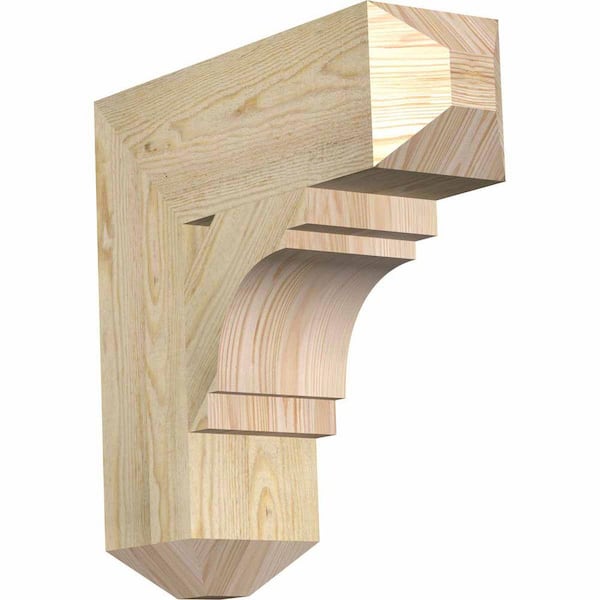 Ekena Millwork 6 in. x 20 in. x 20 in. Douglas Fir Merced Craftsman Rough Sawn Bracket