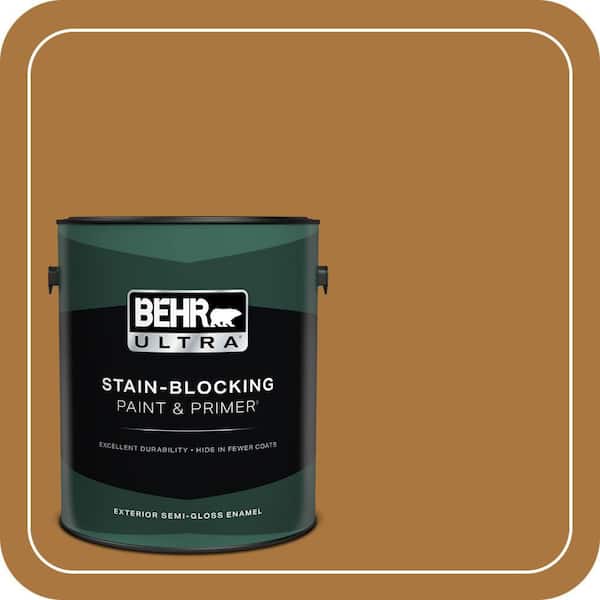 BEHR ULTRA 1 gal. #M250-7 Blonde Wood Semi-Gloss Enamel Exterior Paint & Primer