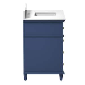 Peen 48 in. W x 22 in. D x 38 in. H Bath Vanity Cabinet with Top in Blue without Mirror