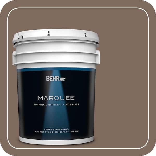 BEHR MARQUEE 5 gal. #QE-23 Chalet Satin Enamel Exterior Paint & Primer