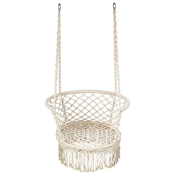 Clihome 2.63 ft. Portable Hammock Chair Swing in Brown