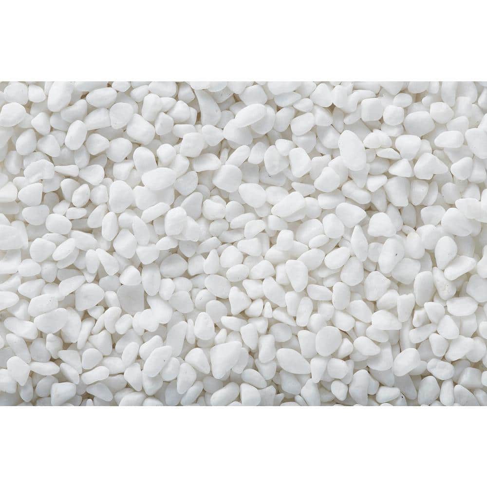 20 lbs. Bag of White Polished Natural Pebbles