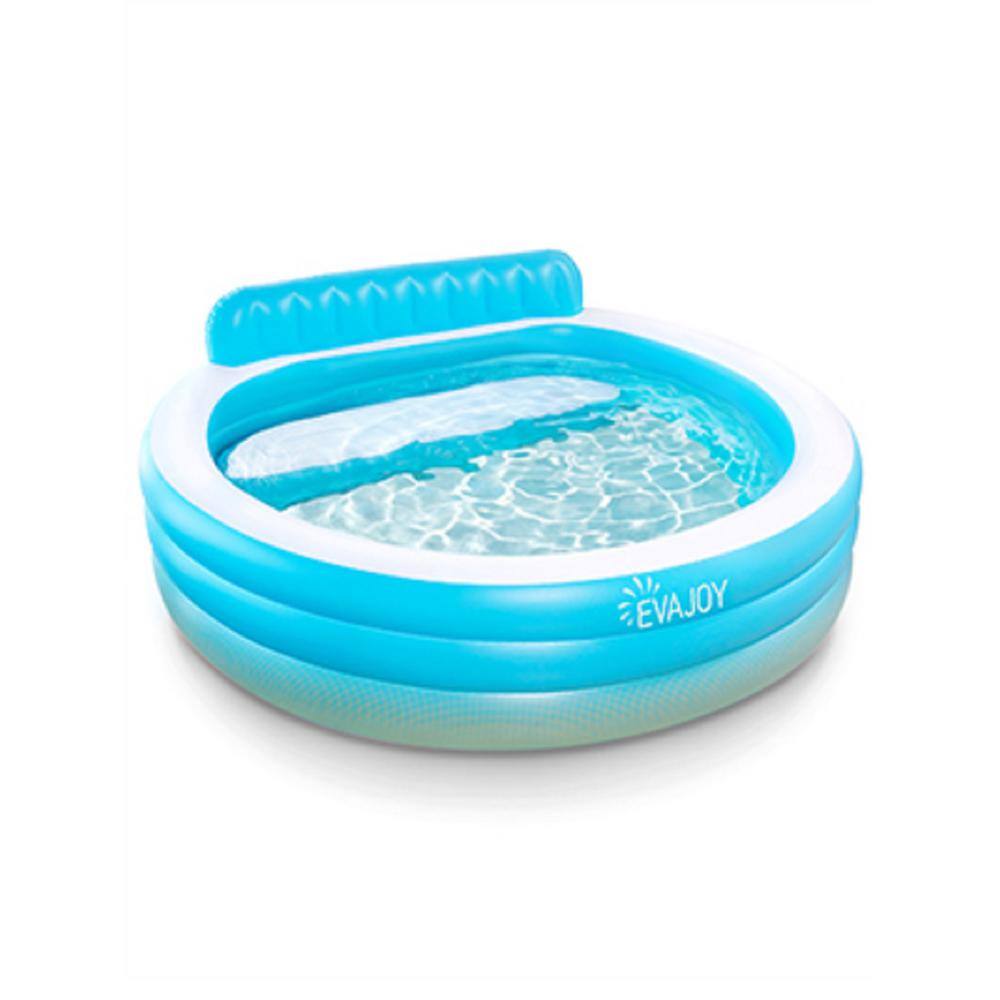 Xzkai 7 ft. Round 30 in. Inflatable Pool with Built In Bench Cai-POOL ...