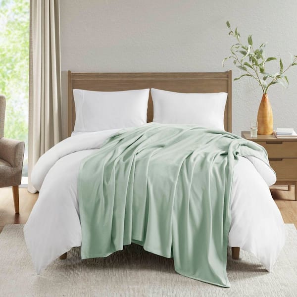 Madison Park Seafoam Liquid Cotton Full/Queen Blanket
