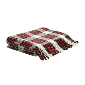60 in. L Lodge Plaid Woven Throw