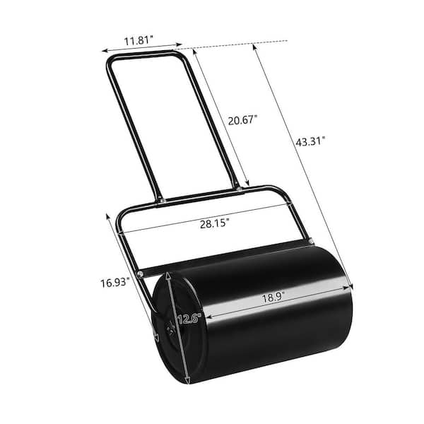 Karl home 19.5 in. Iron Lawn Roller 707026688990 - The Home