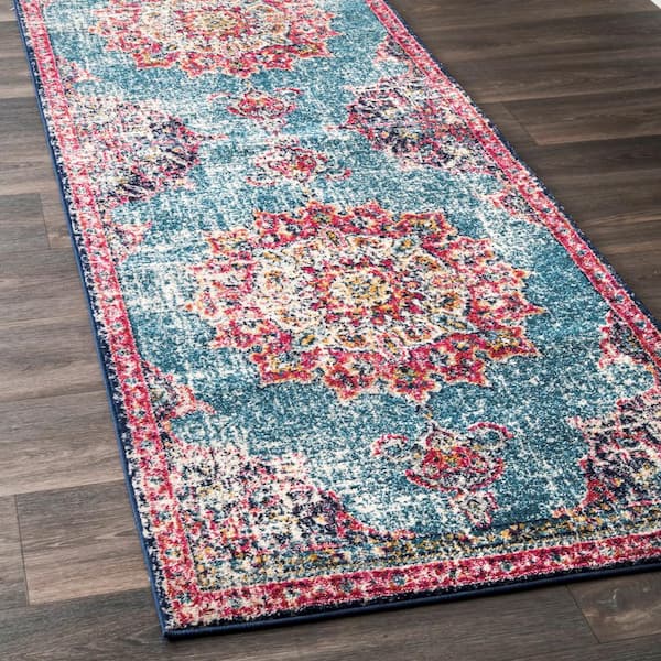 Leola Vintage Medallion Multi 3 ft. x 8 ft. Runner