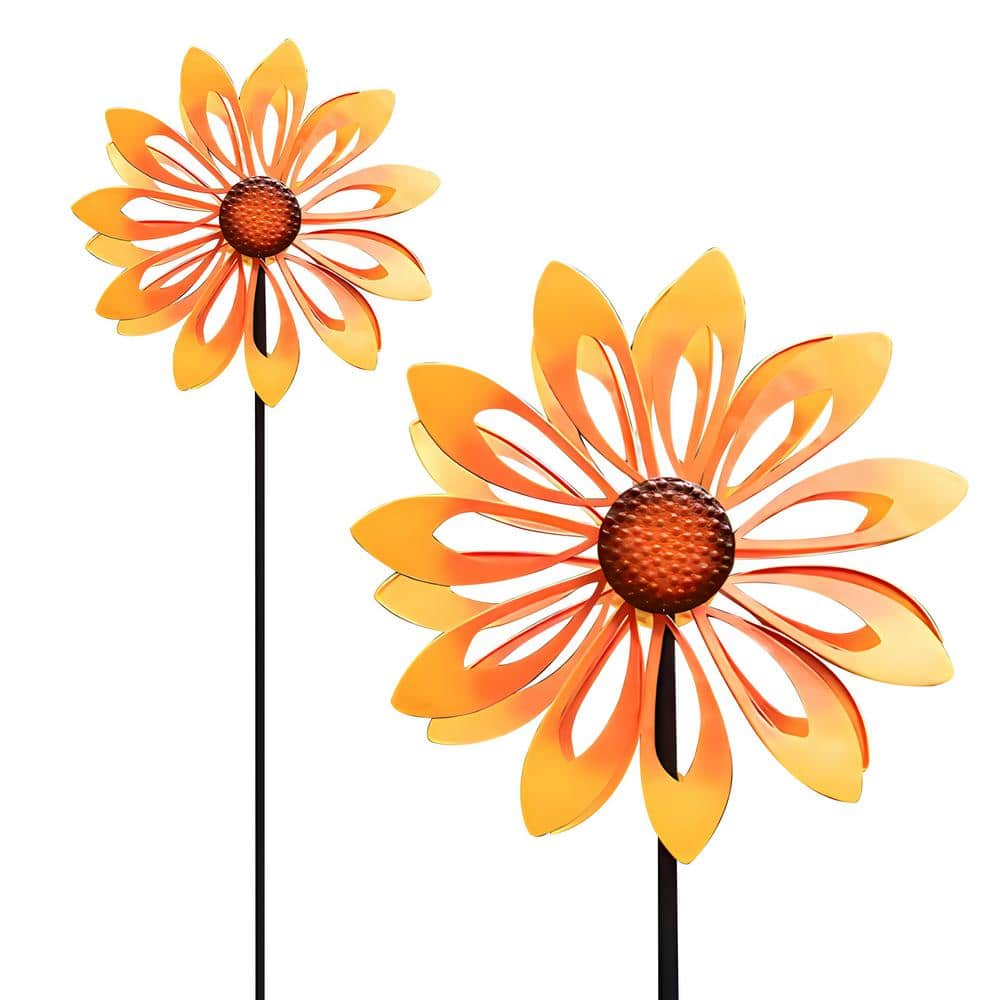 Sunflower Wind Spinner Garden Stake