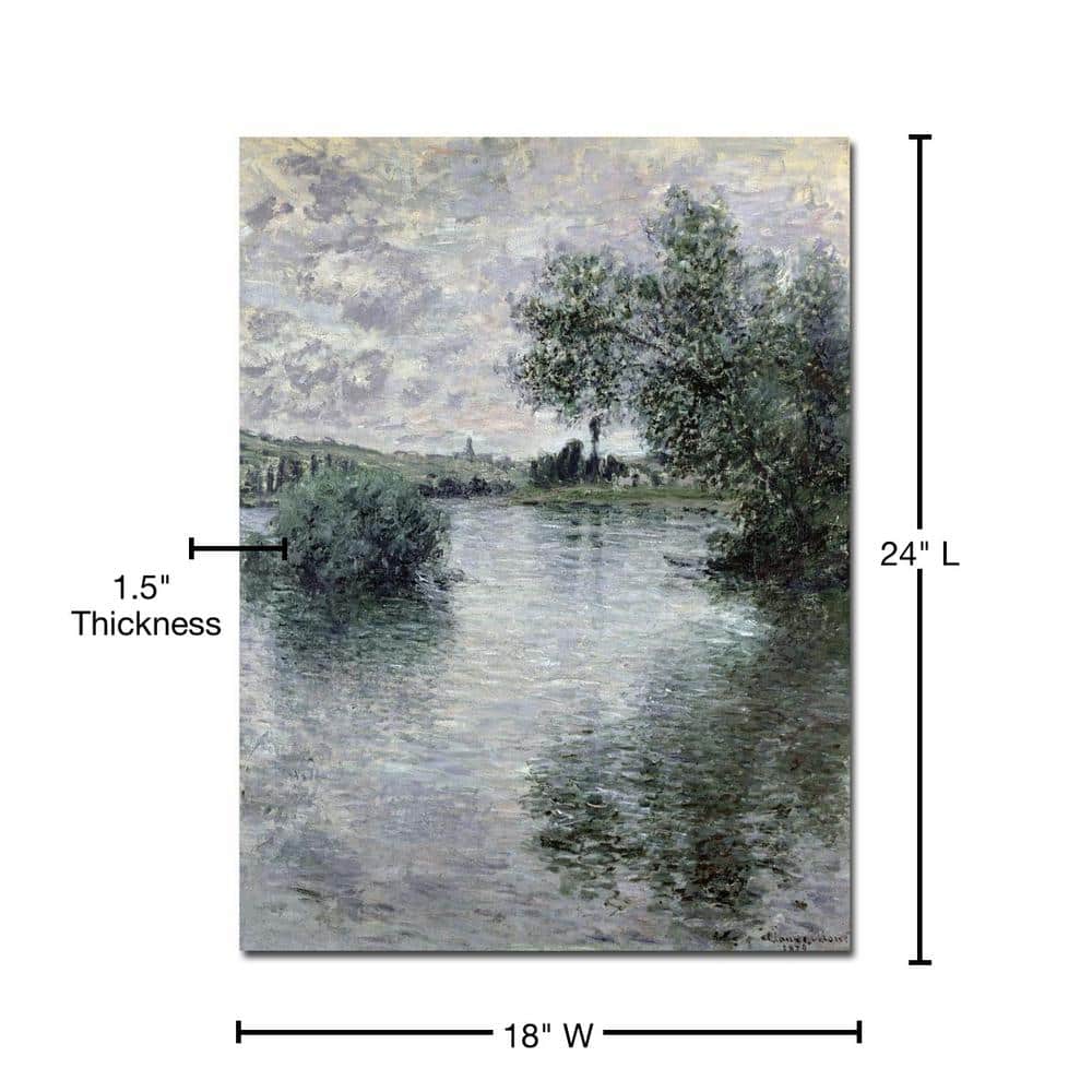 Claude Monet 'Seine at Vetheuil 1879' Impressionist Canvas Art