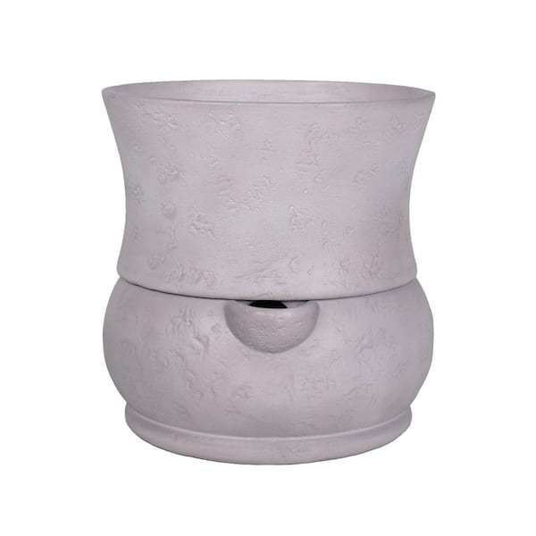 MPG 10 in. Dia x 10 in. H Self Watering Belly Pot in Gray