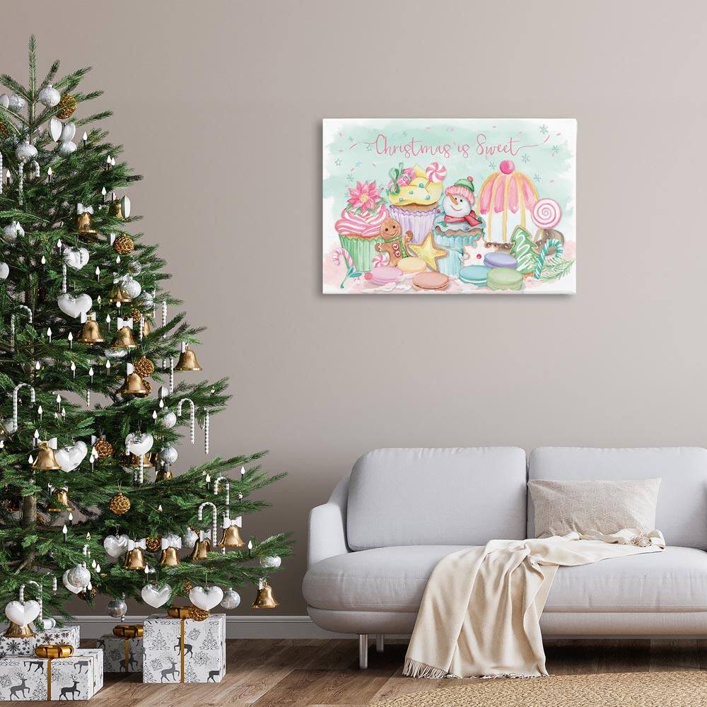 Christmas Is Sweet Festive Desserts by Mollie B. Unframed Typography Graphic Art Print 24 in. x 36 in. price history on PriceWatchPro
