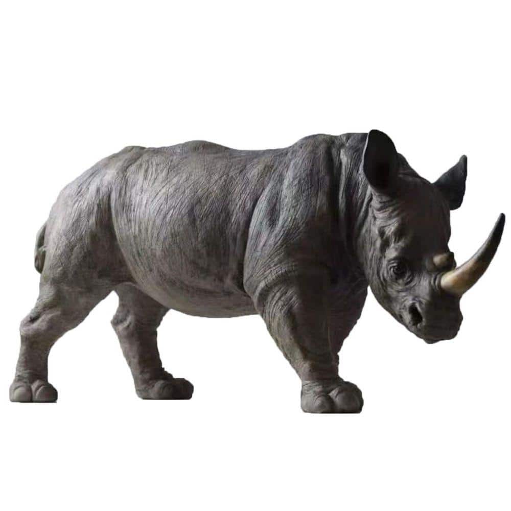 Resin Rhinoceros Sculpture 0DPC3Q3WQ - The Home Depot