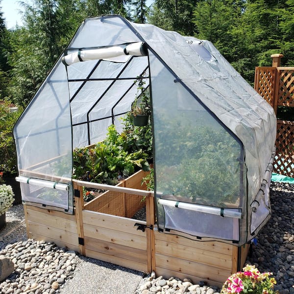 Outdoor Living Today 8 ft. x 8 ft. Garden in a Box with Greenhouse