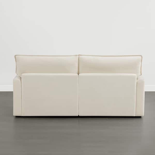 Spruce & Spring Kian 78.7 in. Square Arm Fabric Oversized 2-seat