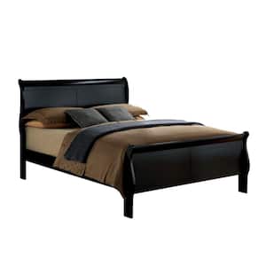 Louis Philippe III Black Twin Size Bed