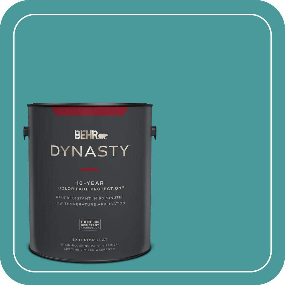 1 gal. #510D-6 Aquatic Green Flat Exterior Stain-Blocking Paint & Primer price history on PriceWatchPro