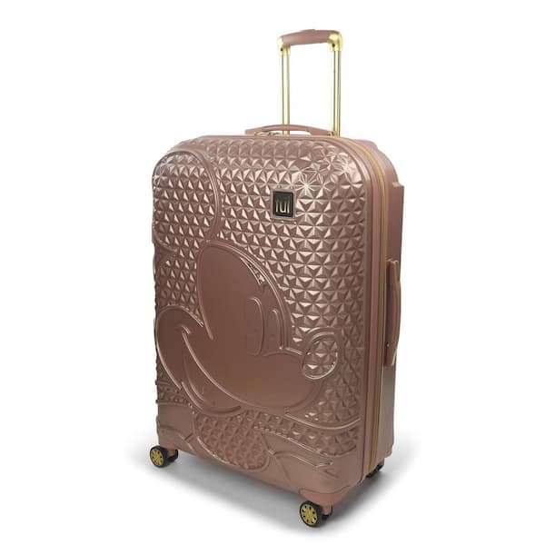 FUL Disney Textured Mickey Mouse Hard Sided 3 Piece Luggage Set, Rose Gold,  29, 25, and 21 Suitcases 