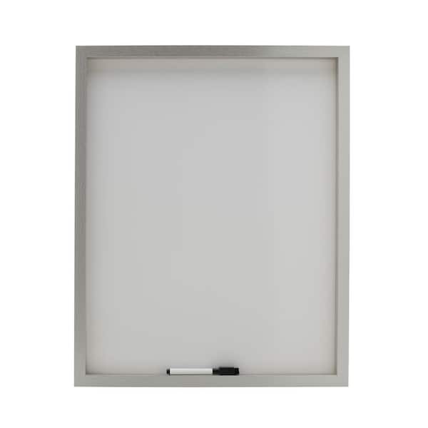 Mikasa Silver Framed White Board, Includes 1-Marker, Silver, 21 x 17 x 1.5 in.