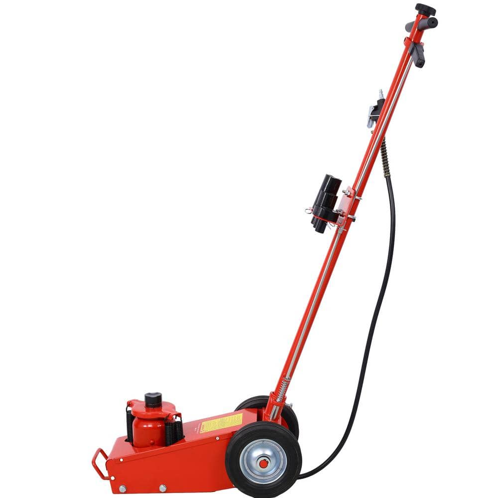 22 Ton Red Hydraulic Floor Jack Air-Operated Axle Bottle Jack with (4) Exte