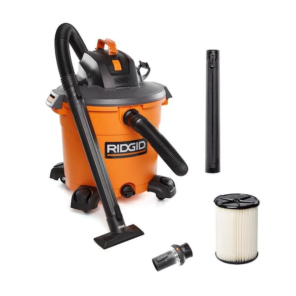 16 Gal. 5.0 Peak HP NXT Shop Vacuum HD1640 Wet Dry Vac with General Debris Filter, Hose, Accessories and LED Cuff