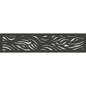 72 in. x 16 in. Charcoal Stream WPC Framed Decorative Fence Extension and Wall Decor (2-Pack)
