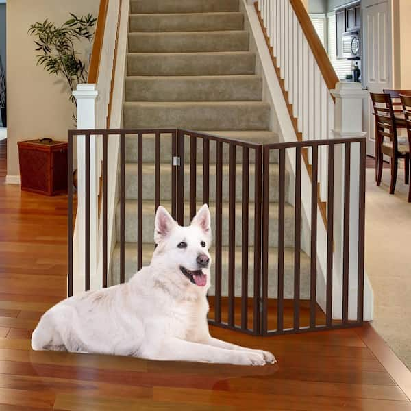 Freestanding wooden best sale pet gate