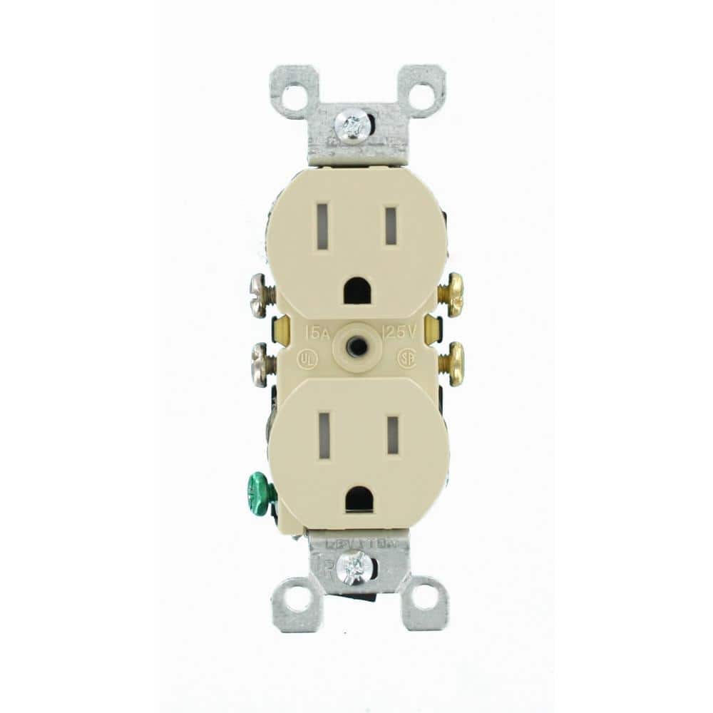 Ivory Tamper Resistant Duplex Power Socket Mechanism