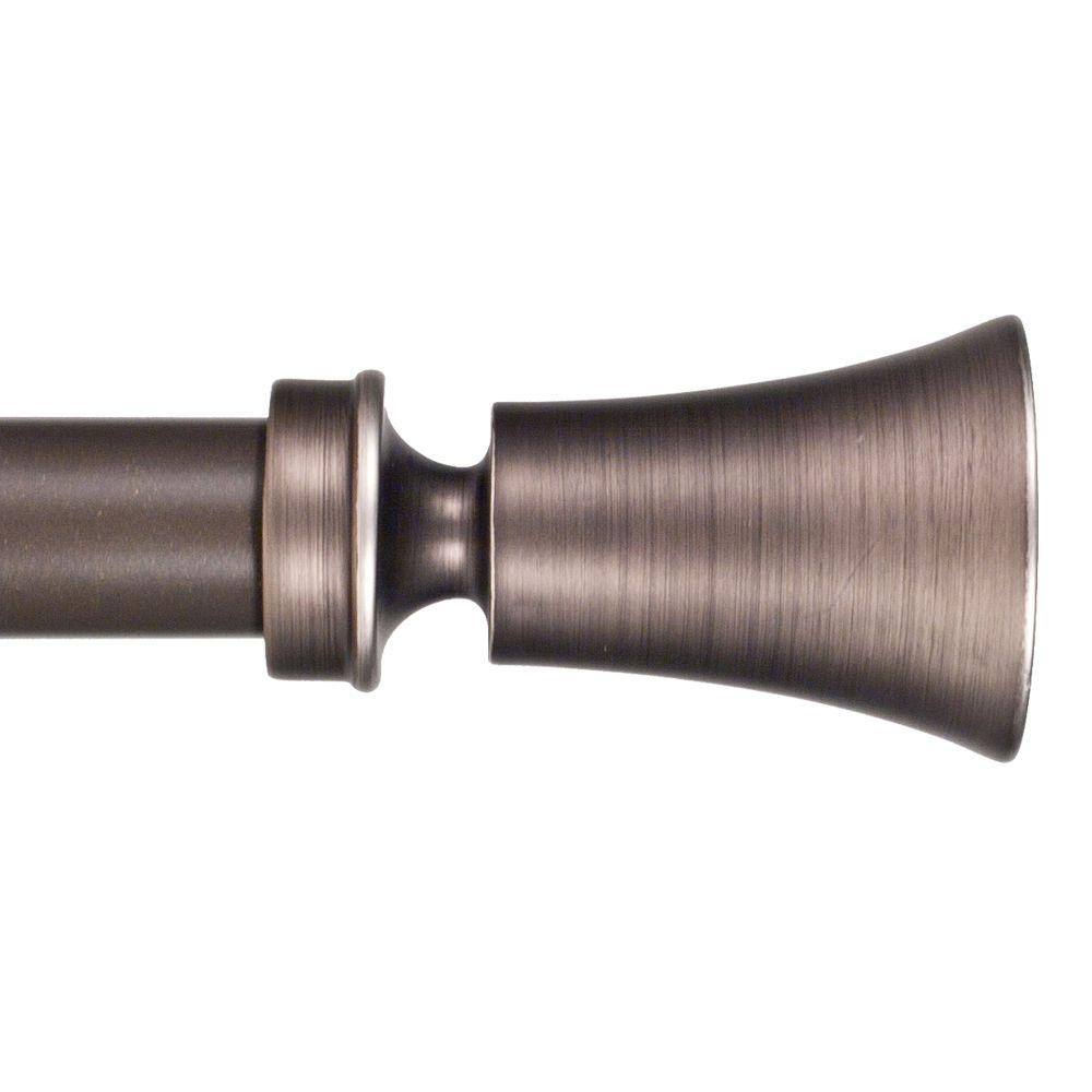 Tama 4 ft. Non-Telescoping Single Curtain Rod Kit in Oil Rubbed Bronze