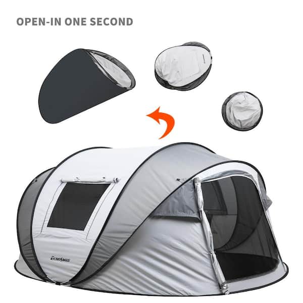 EchoSmile Echo Smile 8-Person Grey Pop Up Boat Tent TER-LTT320WGR