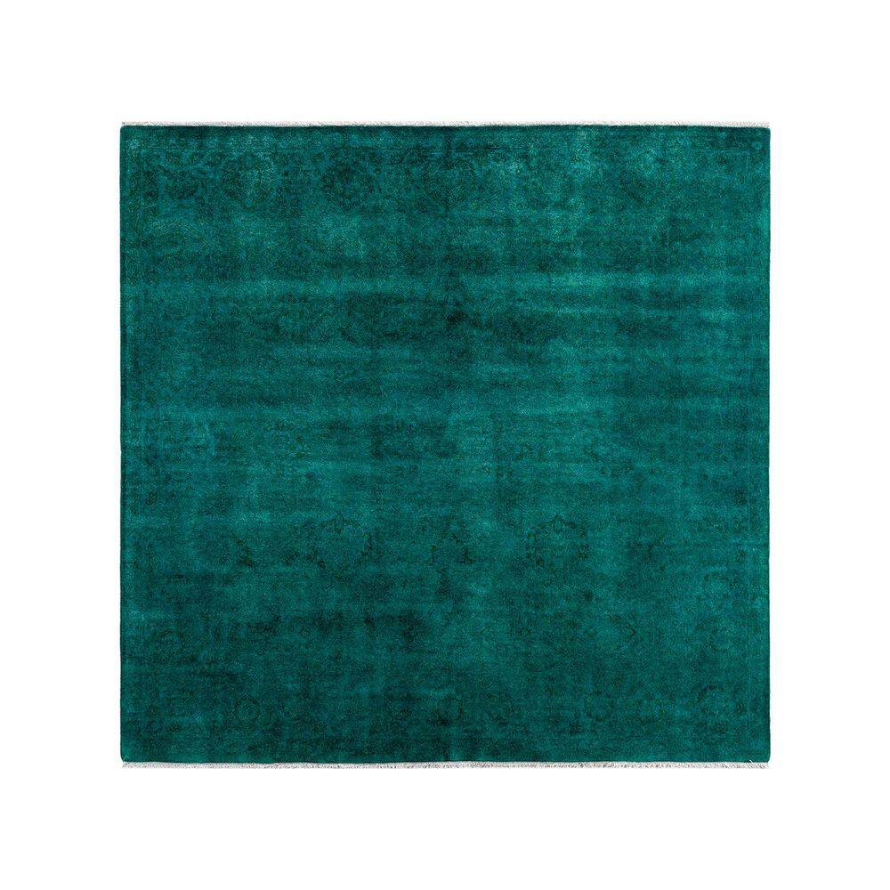 Overdyed Blue 6 ft. x 6 ft. Solid Wool Indoor Area Rug price history on PriceWatchPro