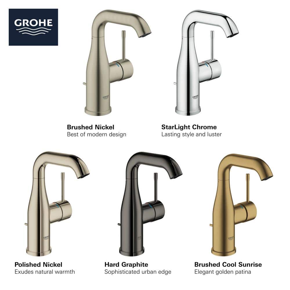 Brushed Gold Single Hole Brass Bathroom Faucet